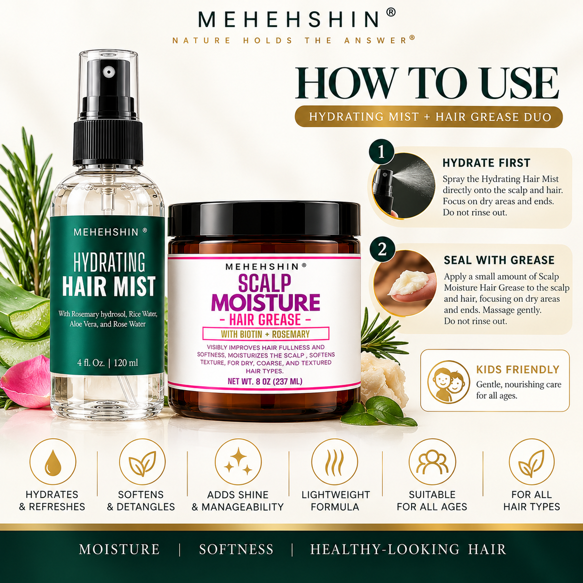 The Maximum Moisture & Seal Bundle – Hair Mist + Hair Grease