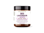Shea lavender hair butter jar with black lid on a white background