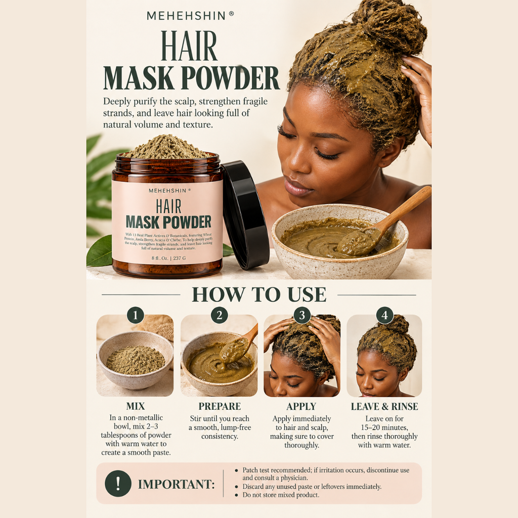 MEHEHSHIN Protein Renewal Hair Mask Powder – Botanical Pre-Wash Treatmen